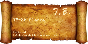 Török Blanka névjegykártya