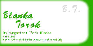 blanka torok business card